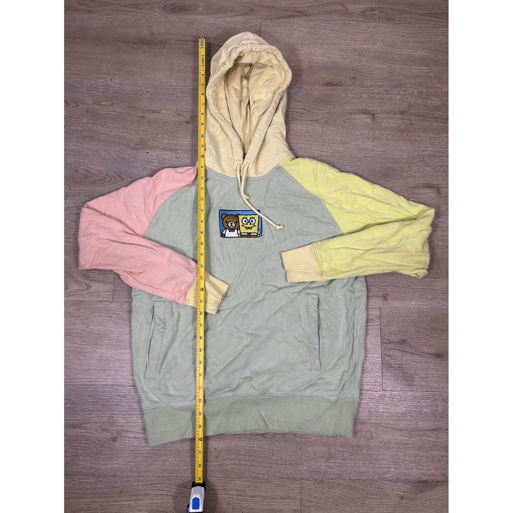 Teddy Fresh X SpongeBob SquarePants Colorblock Embroidered Hoodie Green Mens S